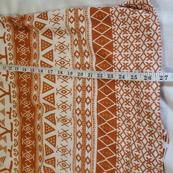 Sweet Candy Orange Cream Aztec Print Open cardigan Size S - Picture 11 of 11
